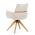AUTRONIC DCH-D1348 CRM2 Židle jídelní, béžová látka, 360° vratný mechanismus, masiv jasan