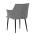 AUTRONIC DCH-J2139 GREY2 Židle jídelní, šedá vodoodpudivá látka, černý matný lak, kovové nohy