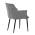 AUTRONIC DCH-J2139 GREY2 Židle jídelní, šedá vodoodpudivá látka, černý matný lak, kovové nohy