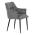 AUTRONIC DCH-J2139 GREY2 Židle jídelní, šedá vodoodpudivá látka, černý matný lak, kovové nohy
