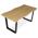 AUTRONIC HT-F4216 OAK Stůl jídelní, 160x90x75 cm, MDF deska, dekor divoký dub, kovová nohy ve tvaru