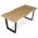 AUTRONIC HT-F4218 OAK Stůl jídelní, 180x90x75 cm, MDF deska, dekor divoký dub, kovová nohy ve tvaru