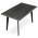 AUTRONIC HT-F4413 GREY Stůl jídelní, 130x80x75 cm, MDF deska, dekor šedý dub, kov, černý lak
