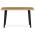 AUTRONIC HT-F4413 OAK Stůl jídelní, 130x80x75 cm, MDF deska, dekor divoký dub, kov, černý lak