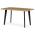 AUTRONIC HT-F4413 OAK Stůl jídelní, 130x80x75 cm, MDF deska, dekor divoký dub, kov, černý lak