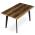 AUTRONIC HT-F4413 OLW Stůl jídelní, 130x80x75 cm, MDF deska, dekor staré dřevo, kov, černý lak