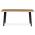 AUTRONIC HT-F4416 OAK Stůl jídelní, 160x90x75 cm, MDF deska, dekor divoký dub, kov, černý lak