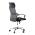 AUTRONIC KA-E305 GREY Kancelářská židle s podhlavníkem z ekokůže, potah černá látka MESH a šedá síťo