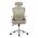 AUTRONIC KA-K2031 BGE Kancelářská židle, béžová síťovina, bílý plast, kolečka na tvrdé podlahy, 2D p