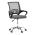 AUTRONIC KA-L103 GREY Židle kancelářská, šedý mesh, černý plast, chromový kříž