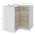 KONDELA Dolná rohová skrinka, dub sonoma/biela, FABIANA S - 90N