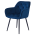 KONDELA Dizajnové kreslo, modrá Velvet látka, FEDRIS NEW
