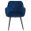 KONDELA Dizajnové kreslo, modrá Velvet látka, FEDRIS NEW