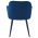 KONDELA Dizajnové kreslo, modrá Velvet látka, FEDRIS NEW