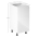 KONDELA Spodná skrinka, biela/biela extra vysoký lesk, pravá, AURORA D40