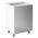 KONDELA Spodná skrinka, biela/sivá extra vysoký lesk, pravá, AURORA D601F