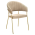 KONDELA Dizajnové jedálenské kreslo, béžová Velvet látka/gold chróm zlatý, DASMIN NEW TYP 1