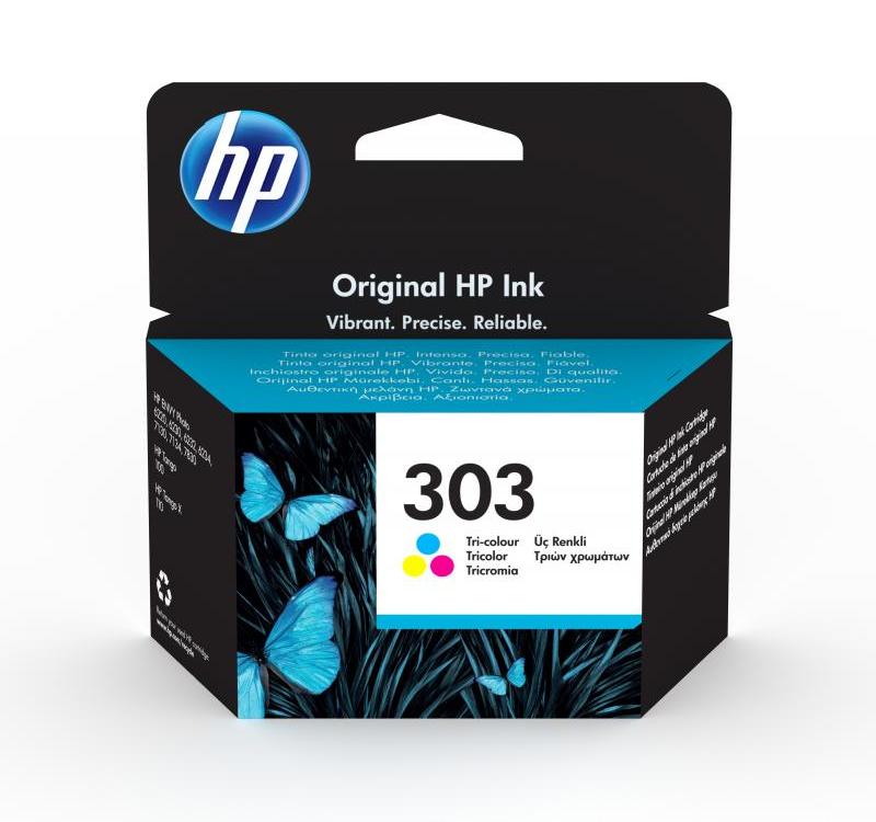 HP ORIGINAL INK T6N01AE, HP 303, COLOR, 165 STR., HP ENVY PHOTO 6230, 7130, 7134, 7830
