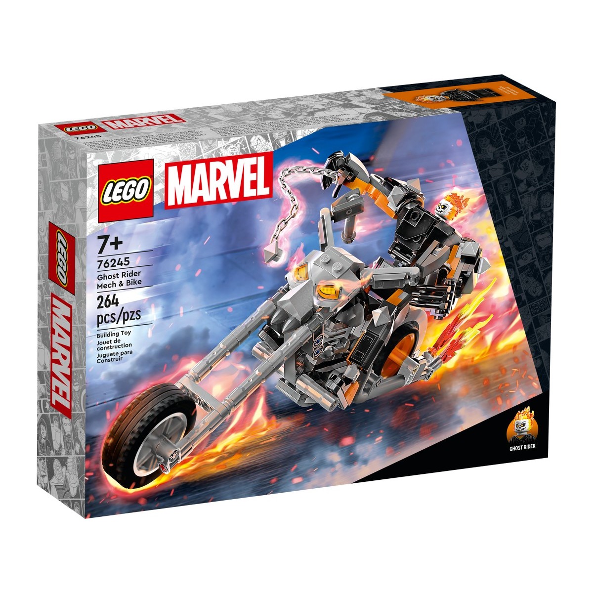 LEGO MARVEL ROBOTICKY OBLEK A MOTORKA GHOST RIDERA /76245/ posledný kus