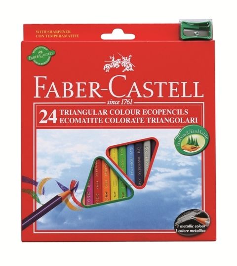 FABER-CASTELL PASTELKY ECO TRIANGULAR STANDARD SET 24 FAREBNE