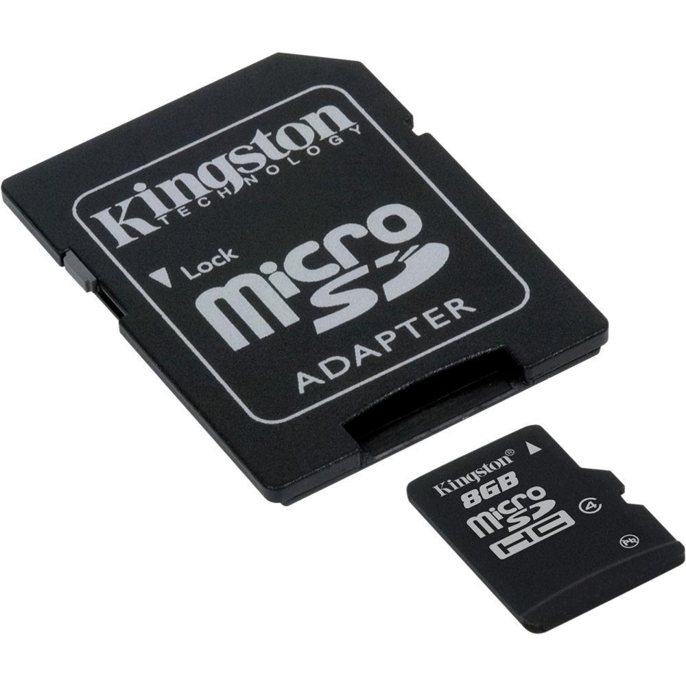 KINGSTON MICRO SDHC 8GB CLASS 4+ADAPTER SDC4/8GB