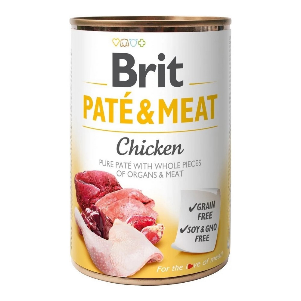 BRIT PATE & MEAT FOOD WITH CHICKEN FOR DOGS 400G