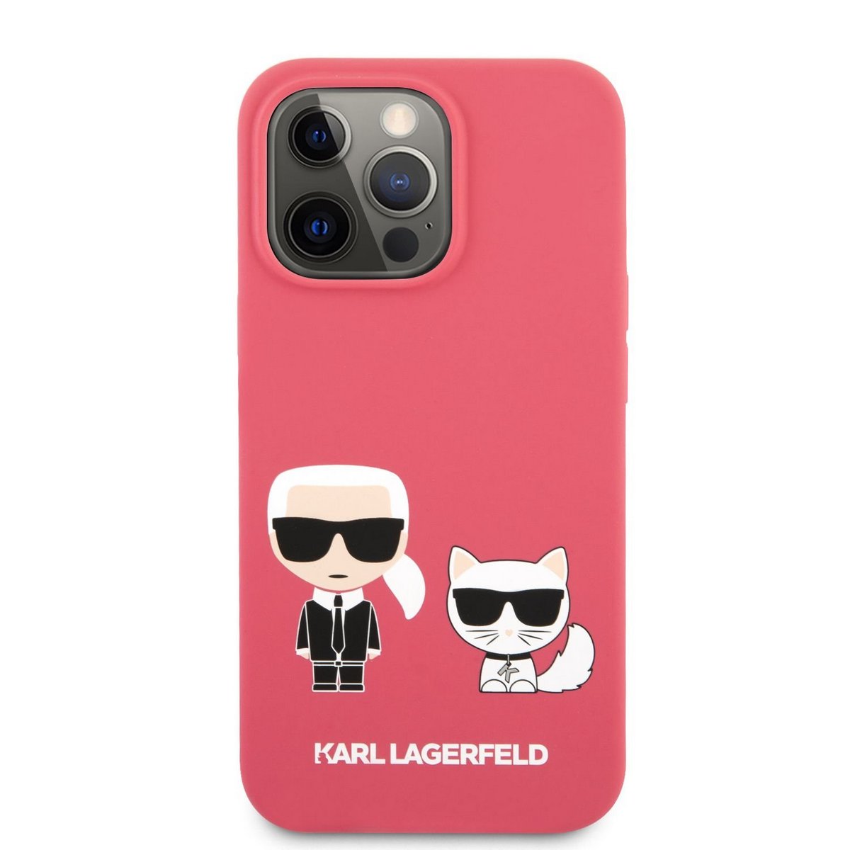 KARL LAGERFELD KLHCP13XSSKCP PRE IPHONE 13 PRO MAX AND CHOUPETTE LIQUID SILICONE ZADNY KRYT, CERVENY