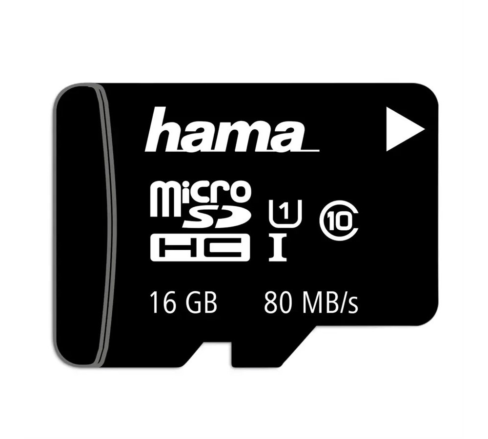 HAMA 124138 MICROSDHC 16GB CLASS 10 UHS-I 80 MB/S + ADAPTER