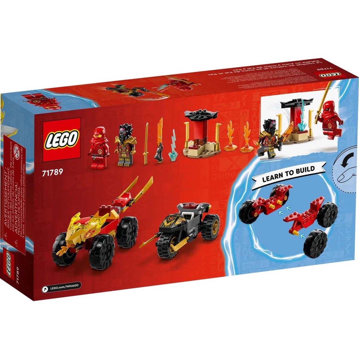 LEGO NINJAGO KAI A RAS V SUBOJI AUTA S MOTORKOU /71789/ posledný kus