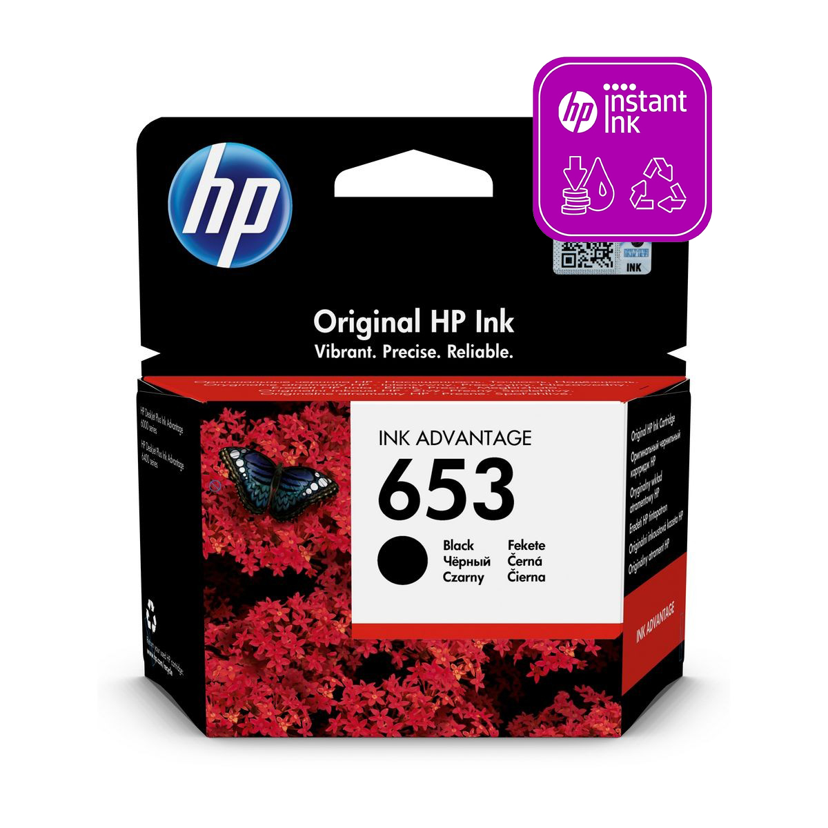 HP ORIGINAL INK 3YM75AE, BLACK, 360 STR., HP 653 posledný kus