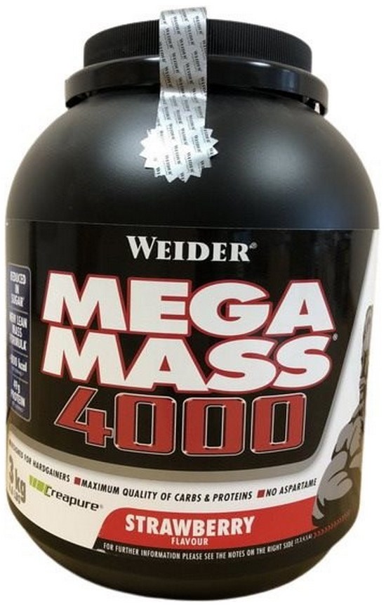 WEIDER GAINER GIANT MEGA MASS 4000, 3000G, STRAWBERRY