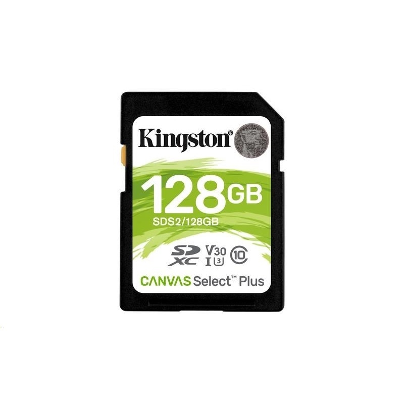 KINGSTON 128GB SDXC U3 V30 CL10 100MB/S SDS2/128GB