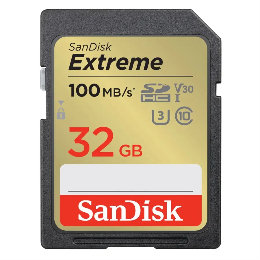 SANDISK EXTREME 32GB MEMORY CARD UP TO 100MB/S, UHS-I, CLASS 10, U3, V30 posledný kus