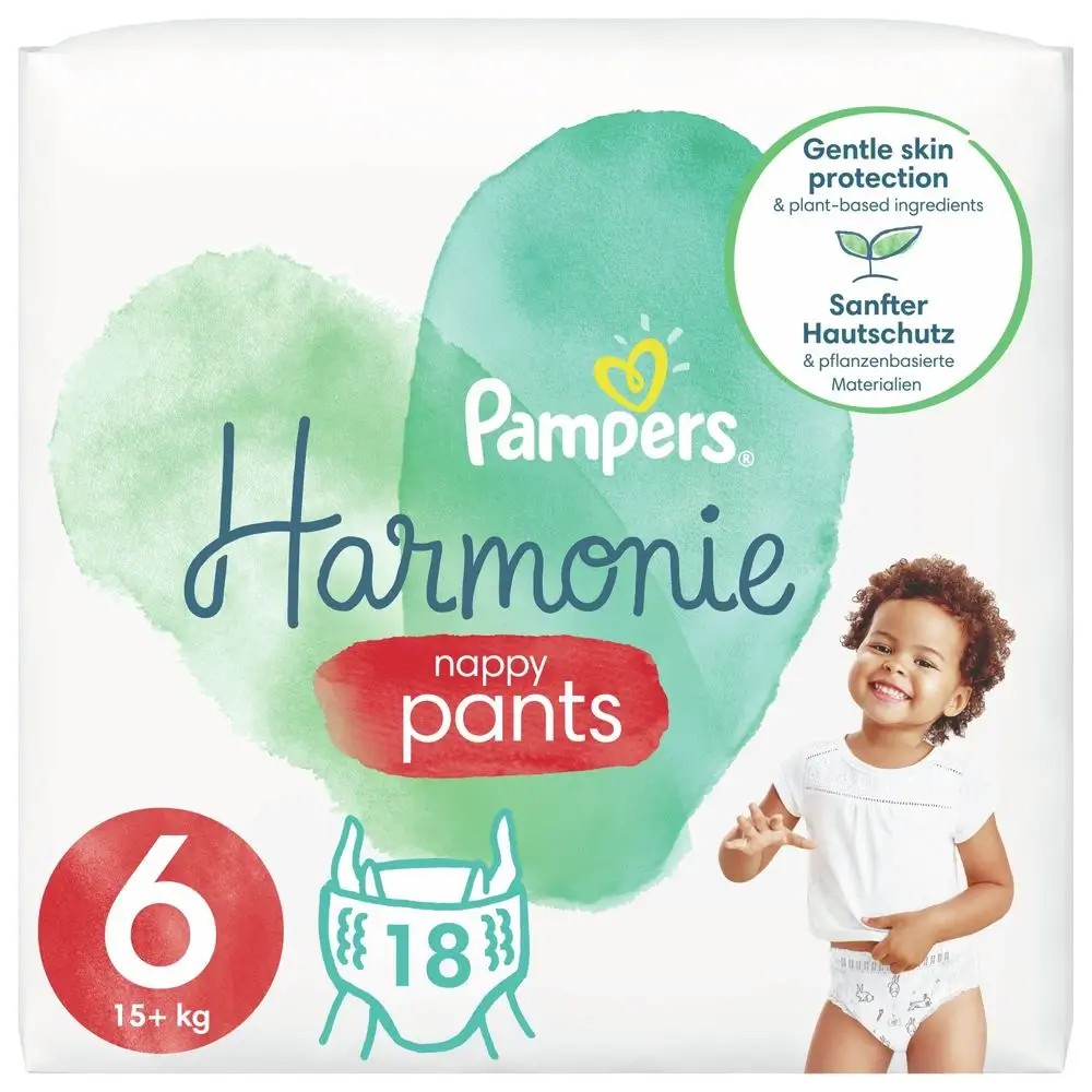 PAMPERS HARMONIE PANTS S6 18KS 15+