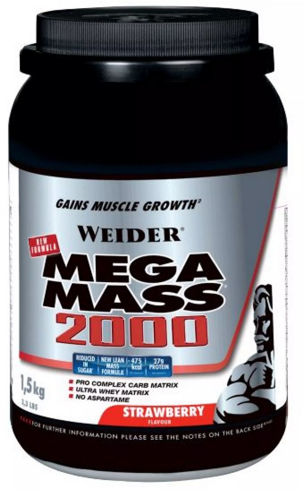 WEIDER GAINER MEGA MASS 2000, 1500G, STRAWBERRY