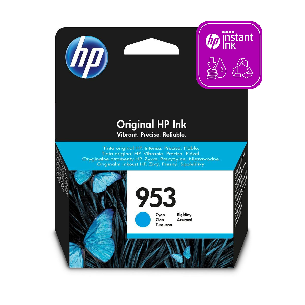 HP ORIGINAL INK F6U12AE, CYAN, 700STR., 10ML, HP 953, HP OJ PRO posledný kus