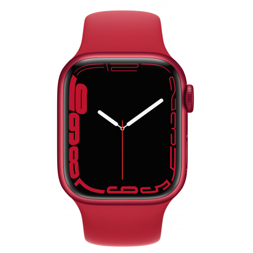 APPLE WATCH SERIES 7 GPS 41MM (PRODUCT)RED ALUMINIUM CASE WITH RED SPORT BAND - REGULAR MKN23VR/A