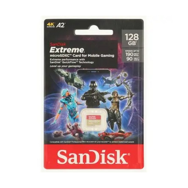 SANDISK EXTREME MICROSDXC CARD FOR MOBILE GAMING 128 G