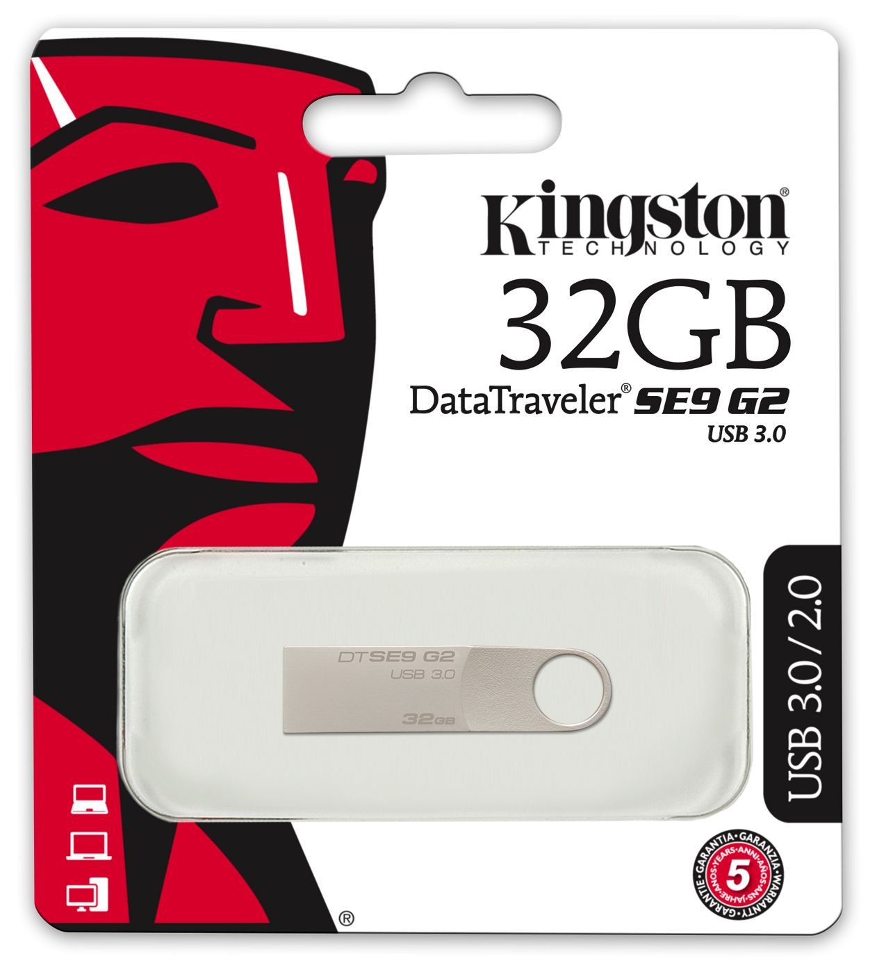 KINGSTON DATA TRAVELER SE9 G2 32GB 3.0 KOVOVY DTSE9G2/32GB
