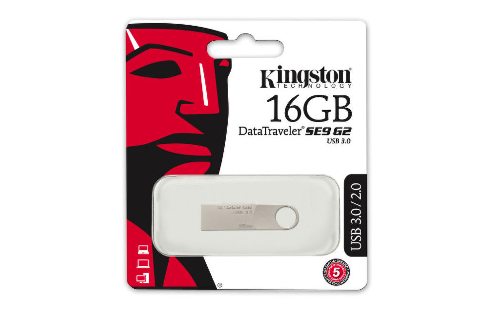 KINGSTON DATA TRAVELER SE9 G2 16GB 3.0 KOVOVY DTSE9G2/16GB