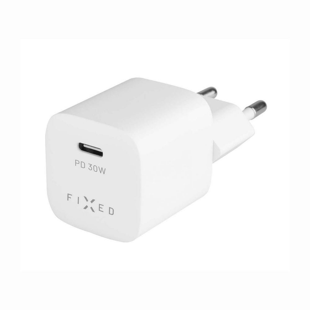 FIXED FIXC30M-CC-WH MINI S USB-C VYSTUPOM A USB-C/USB-C KABLA PODPORA PD, 1M, 30W, BIELY