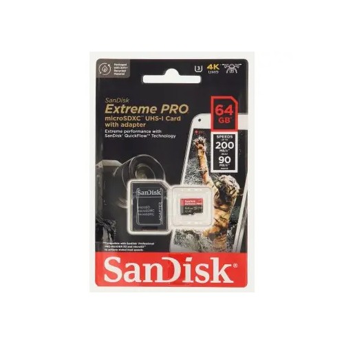 SANDISK EXTREME PRO MICROSDXC 64 GB + SD ADAPTER 20