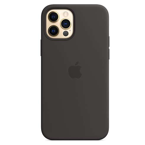 APPLE IPHONE 12/12 PRO SILICONE CASE WITH MAGSAFE BLACK, MHL73ZM/A