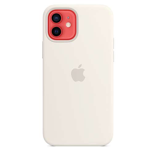 APPLE IPHONE 12/12 PRO SILICONE CASE WITH MAGSAFE WHITE, MHL53ZM/A