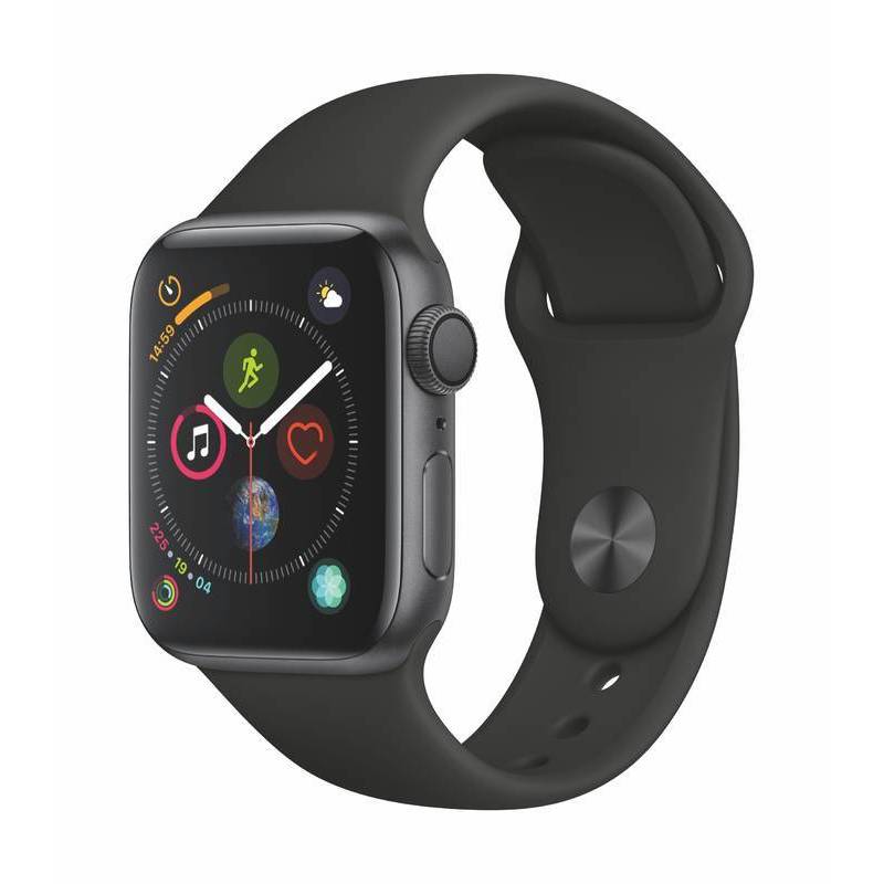 APPLE WATCH SERIES 4 GPS, 40MM SPACE GREY ALUMINUM CASE WITH BLACK SPORT BAND, MU662VR/A