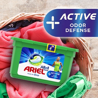 ARIEL ALL IN 1 GELOVE TABLETY ACTIVE DEO FRESH 30KS