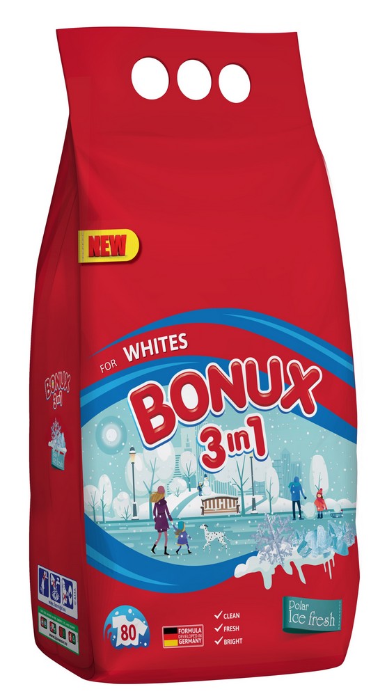 BONUX PRASOK WHITE POLAR ICE FRESH 80 PD/6KG