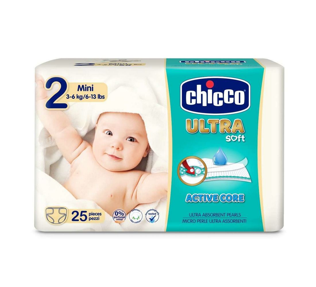 CHICCO PLIENKY CHICCO ULTRA MINI 3-6KG 25KS
