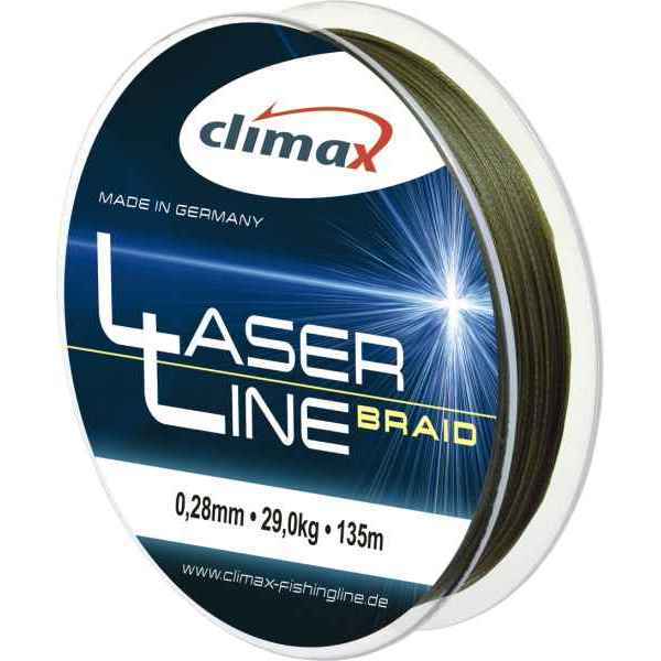 CLIMAX SNURA 135M - LASER BRAID LINE OLIVE SB 6 VLAKIEN 135M 0,16MM/16,2KG, 1891 933310135016