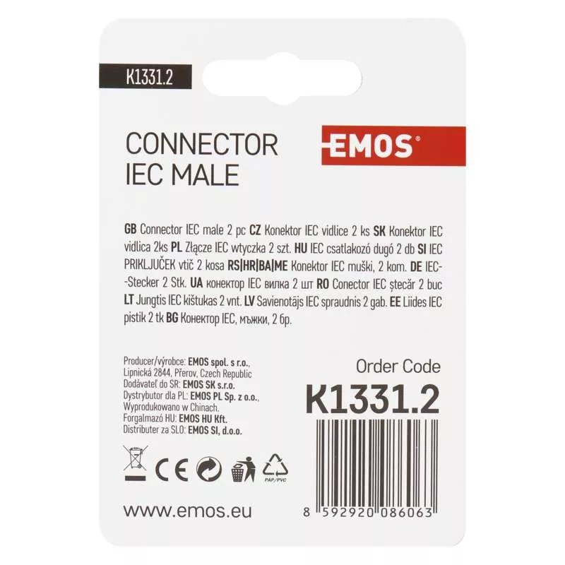 EMOS K1331.2 KONEKTOR IEC
